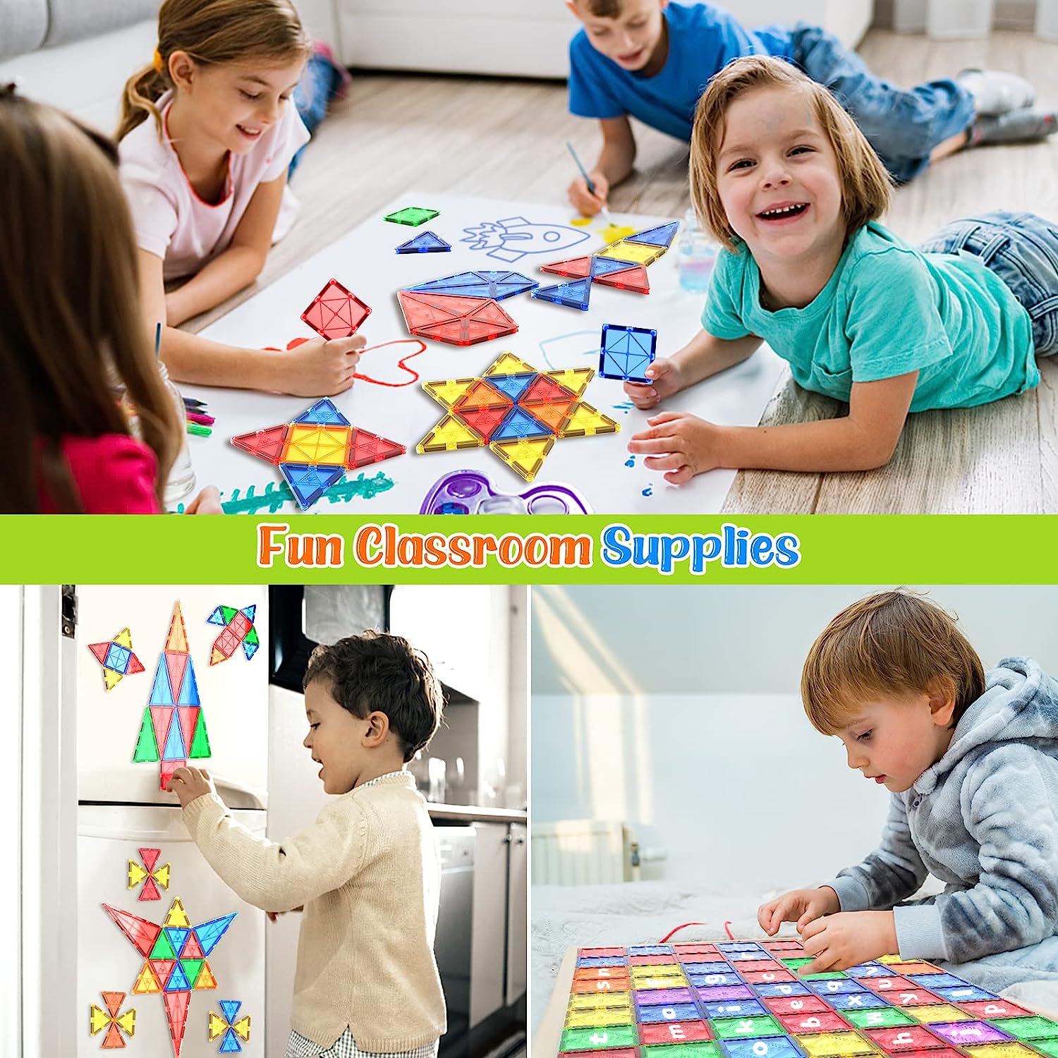 Maliben | Montessori Magnetic Tiles - Discover Endless Building Fun