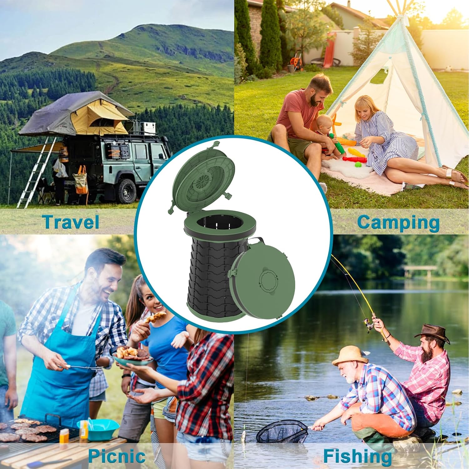 Maliben | Portable Toilet With Adjustable Height – Campmate