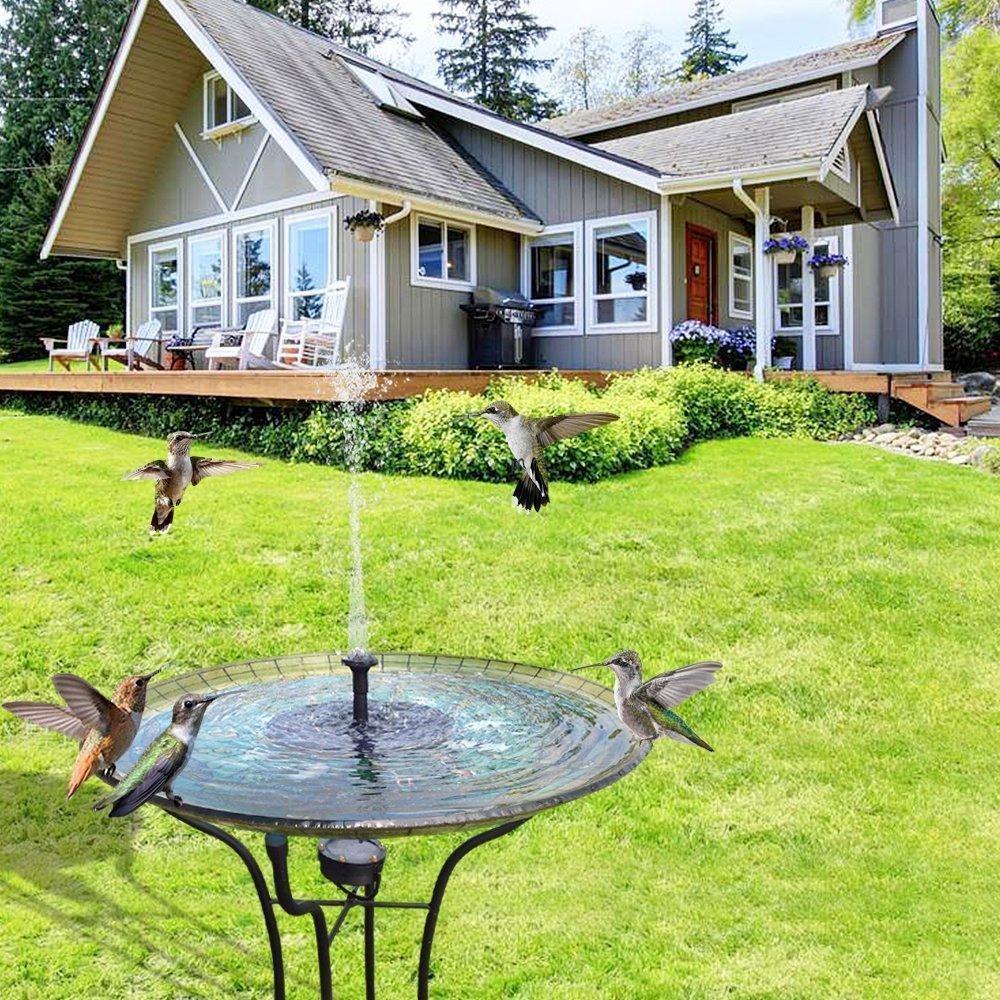 Maliben | Solar Energy Fountain Pump Watersoft – FOr Pond, Birdbath or Garden Decoration