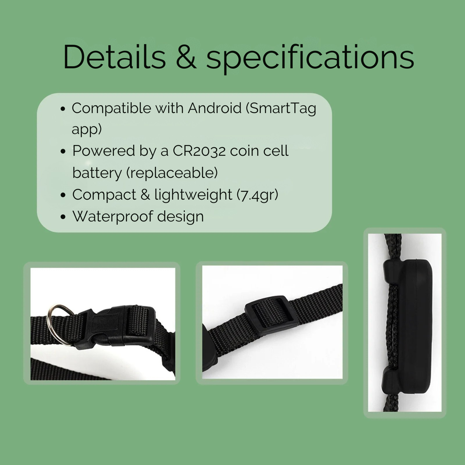 Maliben | AnimalTracker Mini – Smart Dog and Cat Bluetooth Collar Tracker