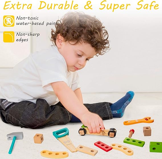 Maliben | Wooden Tool Set - Discover Creative Play Fun For Children