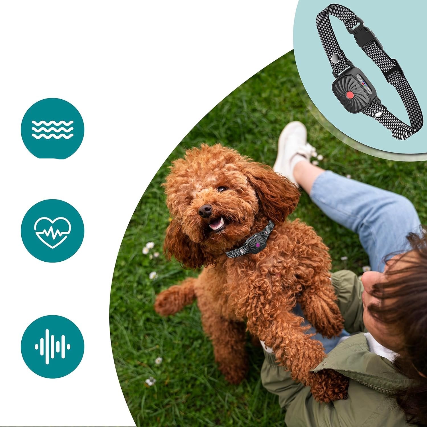 Maliben | Adjustable Anti Bark Collar for Dogs | Humane, Comfortable & Effective Bark Control Device for Small to Large Breeds