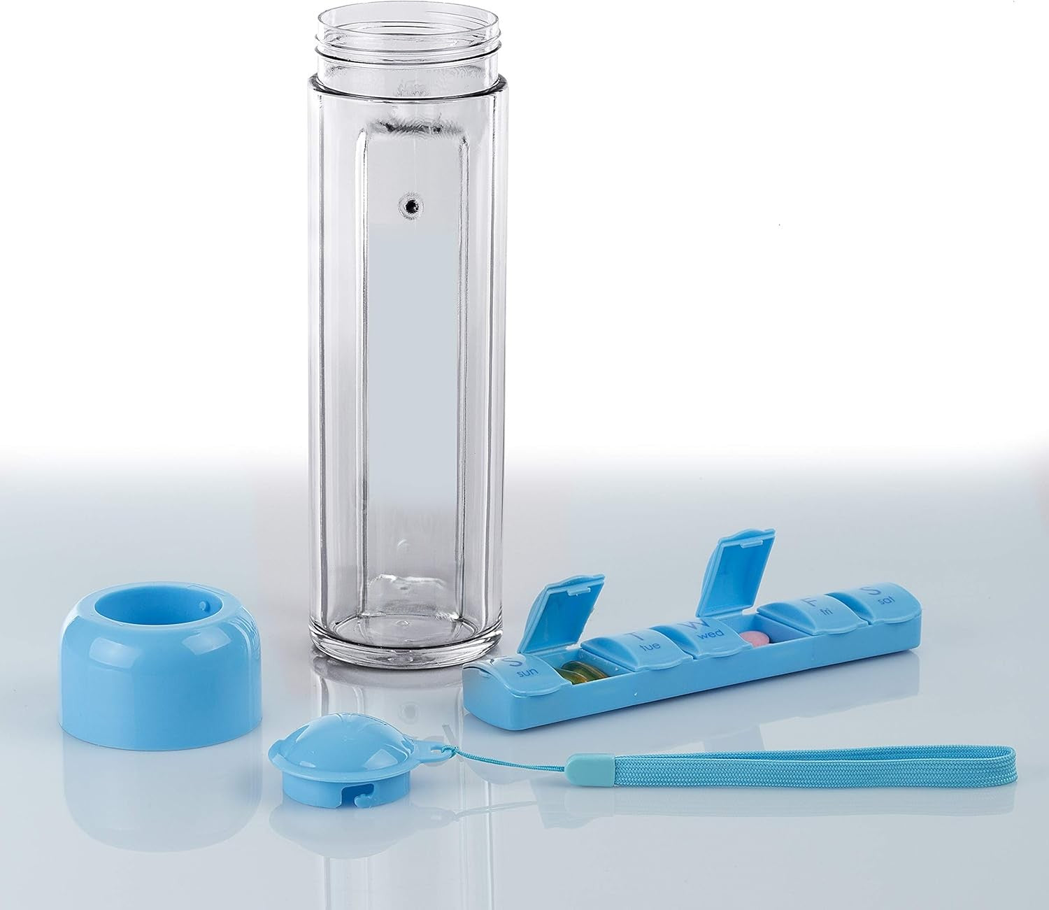 Maliben | Weekly Pill Organizer Travel Water Bottle