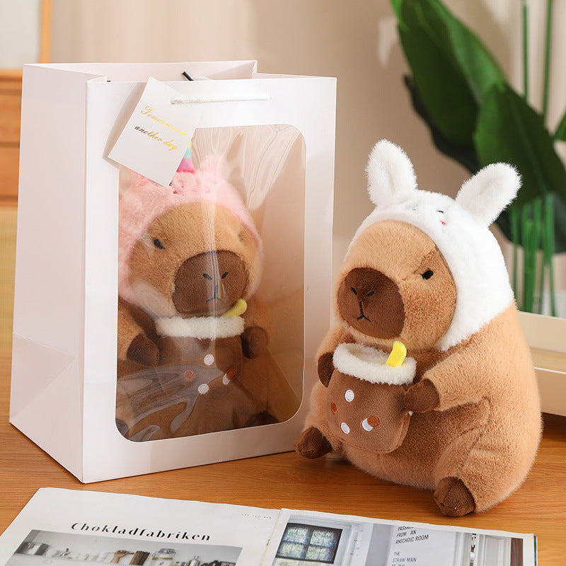 Maliben | Cuddlecapy Cuddle Doll Plush | Capybara & Rabbit Design | Soft Cuddle Toy In Various Styles & Sizes