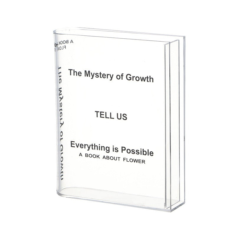 Maliben | Acrylic Book Vase – Modern Decorative Flower Holder