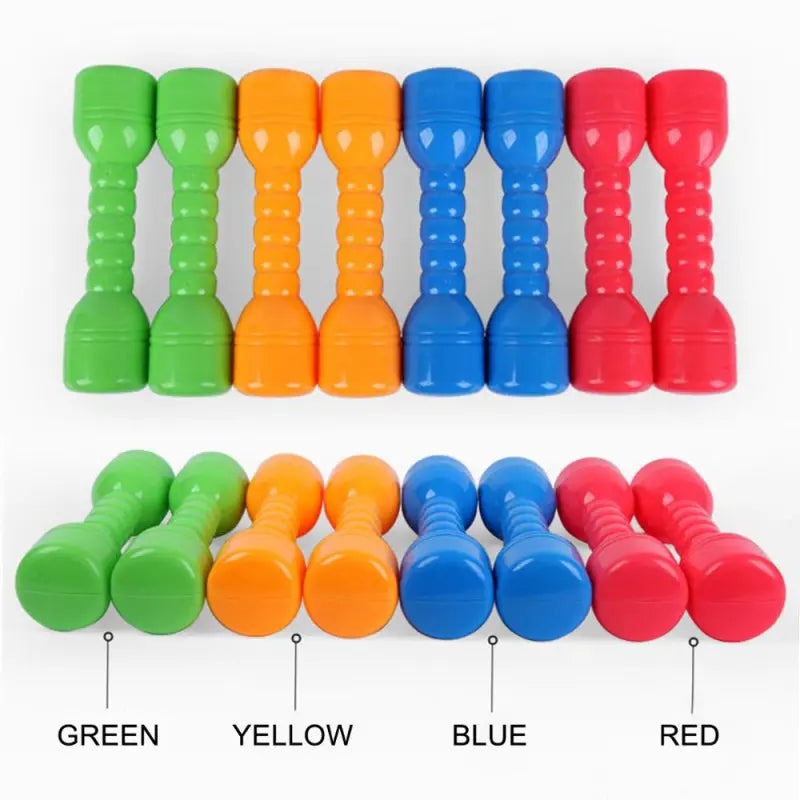 Maliben | Colorful Plastic Dumbbells For Kids – Lightweight Fitness Toy