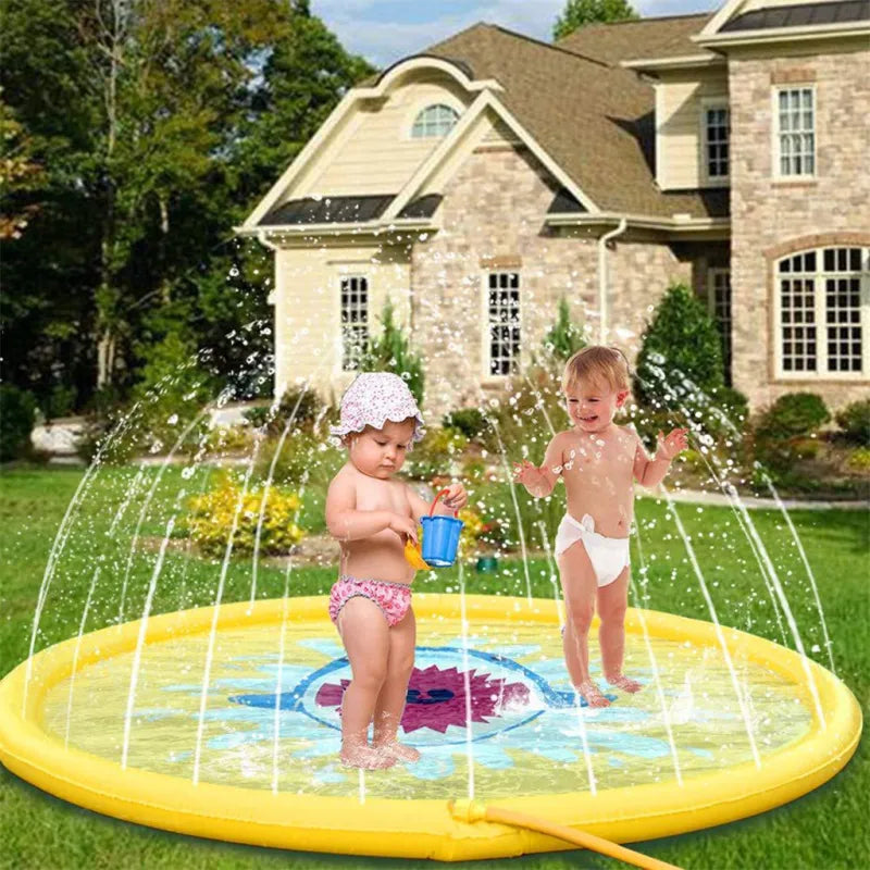 Maliben | Shark Splash Sprinkler Mat For Kids – Inflatable Water Mat