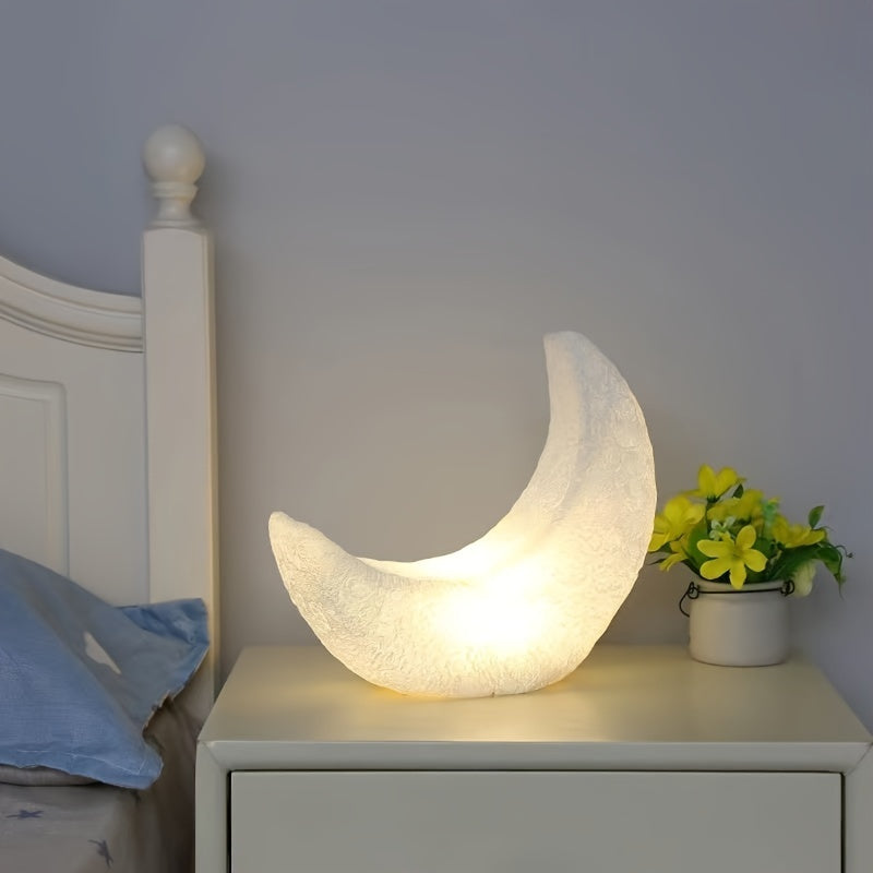 Maliben | Half Moon Night Lamp In Art Deco Style – Battery Powered With Switch