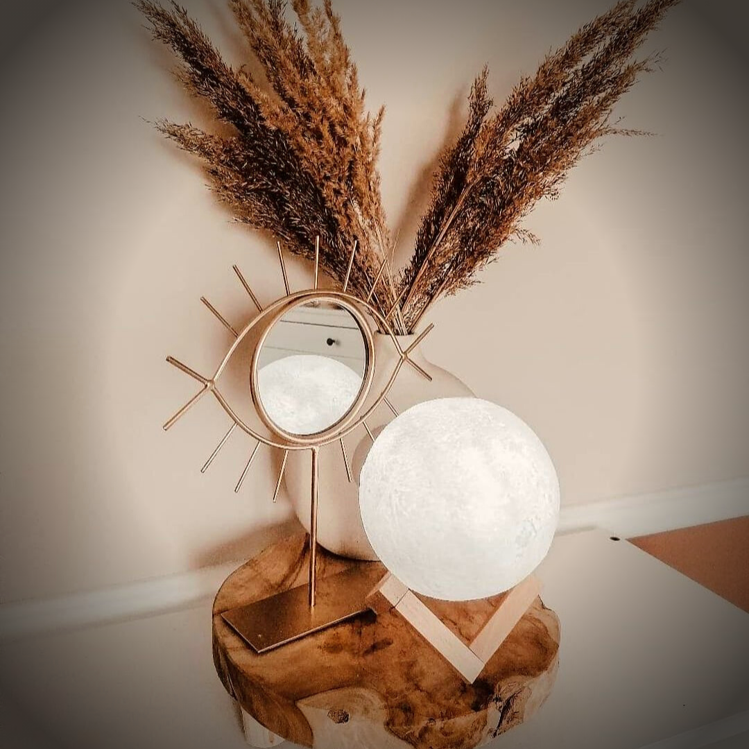 Maliben | Magical Moon Lamp - With Wireless Touch Control And Wooden Stand