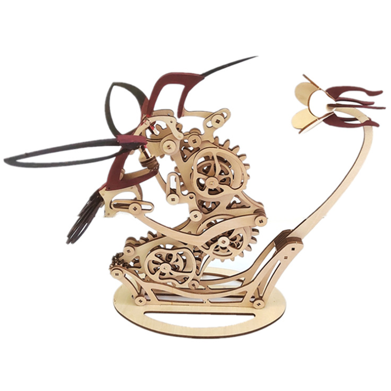 Maliben | Wood Kinetic Hummingbird Sculpture