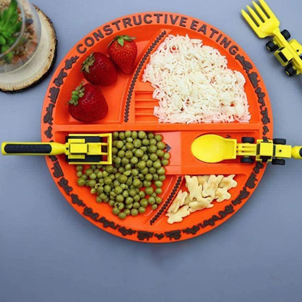 Maliben | Bulldozer Kids Cutlery Set - Constructofork