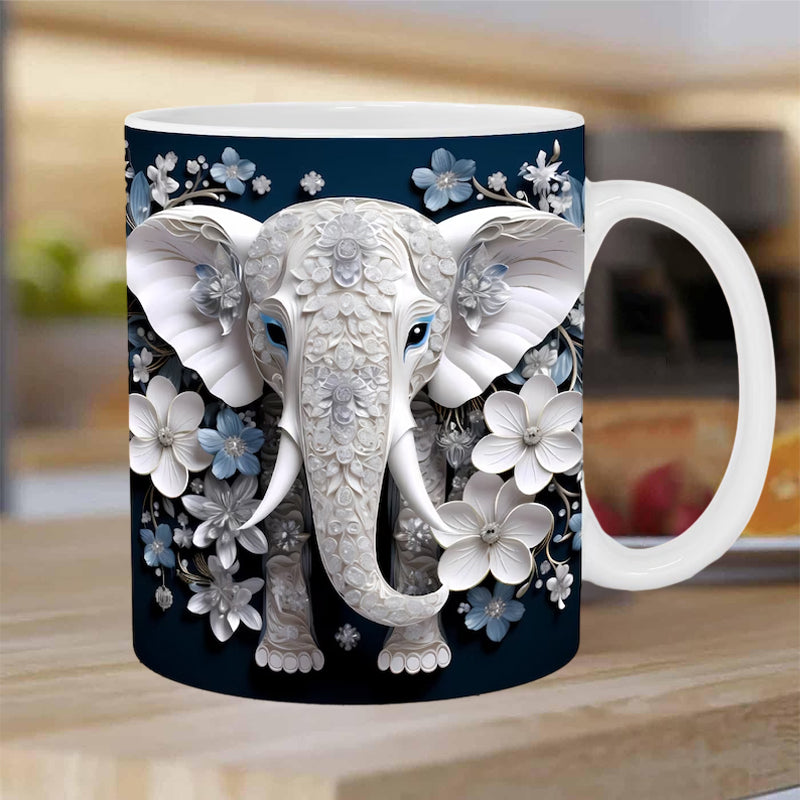 Maliben | 3D Elephant Flower Mug