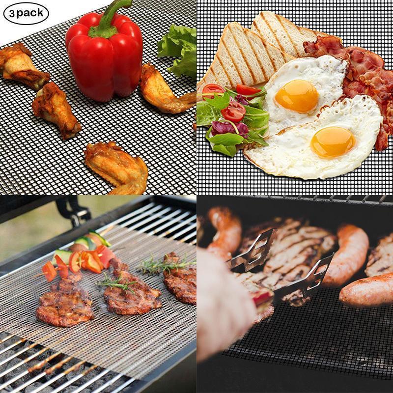 Maliben | Grillfine Bbq Grill Net / Grill Mat | Non-Stick & Reusable | Heat Resistant Up To 370 °C | For Meat, Fish & Vegetables