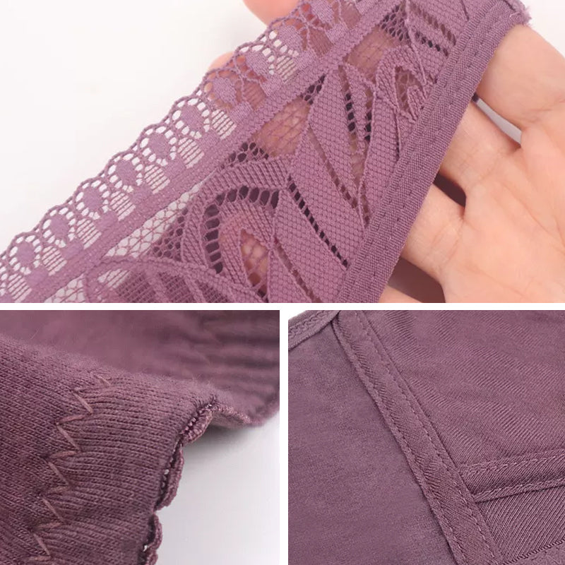 Maliben | Solid Color Lace Lingerie With Front Zipper