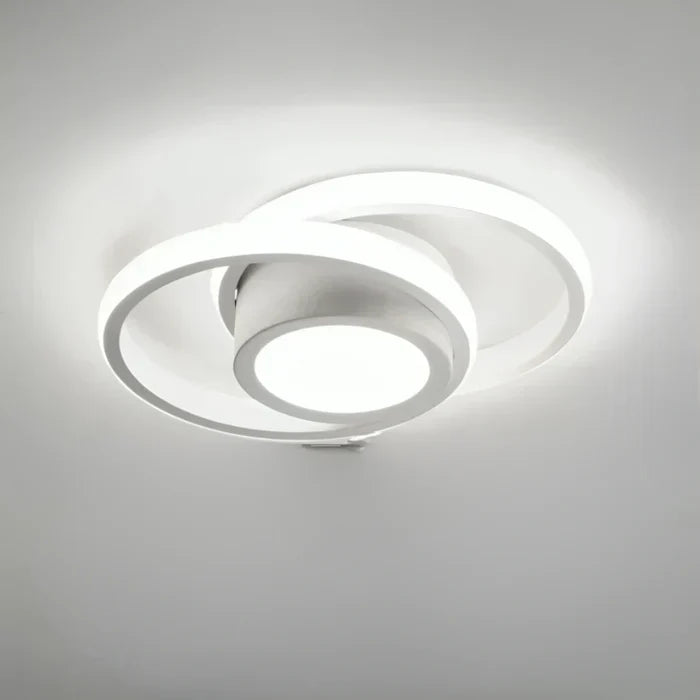 Maliben | Modern Led Ceiling Lamp With Double Ring Design - Twilight Rings