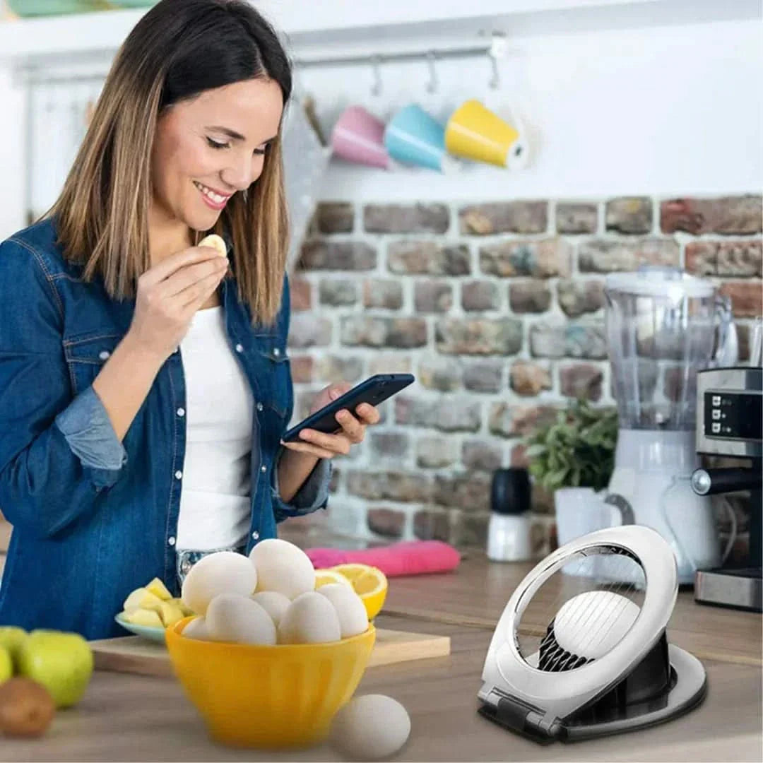 Maliben | StaInless Steel 3-in-1 Egg Slicer