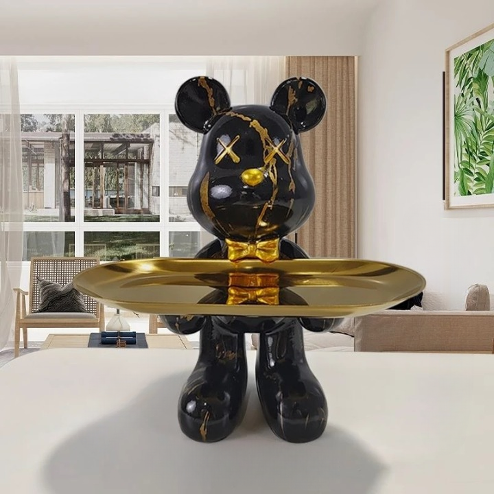 Maliben | Bear Statue With Tray