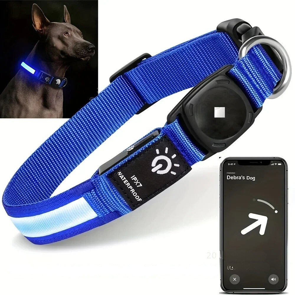 Maliben | Flashing Dog Collars β Waterproof LED Light Up Dog Collar with USB Rechargeable Glow, Dog Collars Illuminated for Night Safety, All Sizes