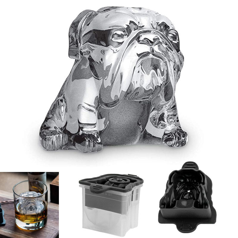 Maliben | Creative Bulldog Ice Mold Made Of Silicone