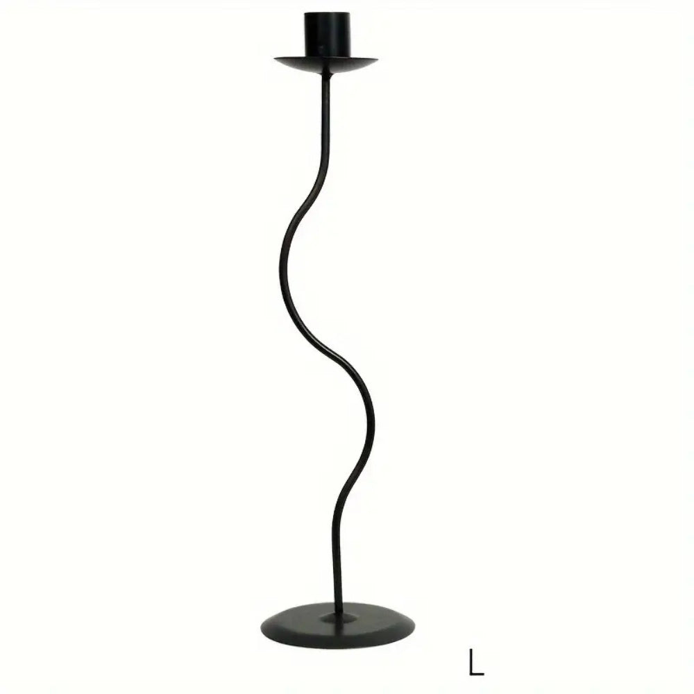 Maliben | Sculpted Wavy Iron Candle Holder
