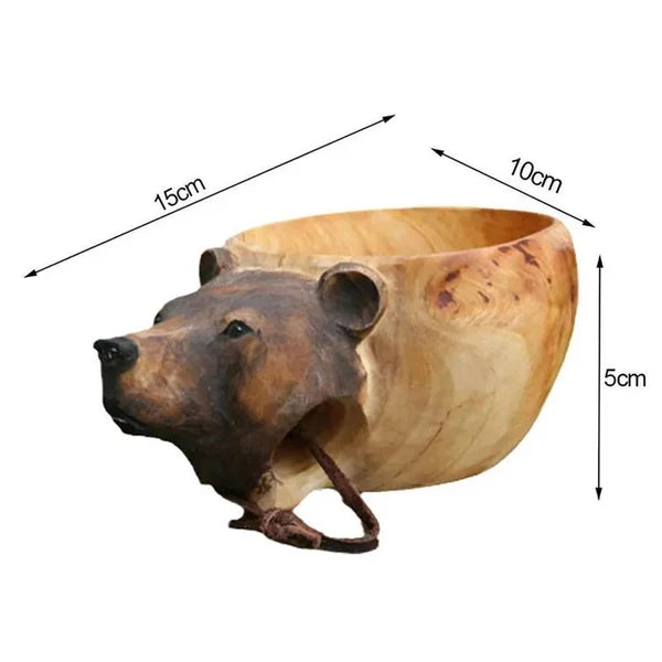 Maliben | Wooden Cup - WildSip - Handmade Animal Design - Adventurous Hydration
