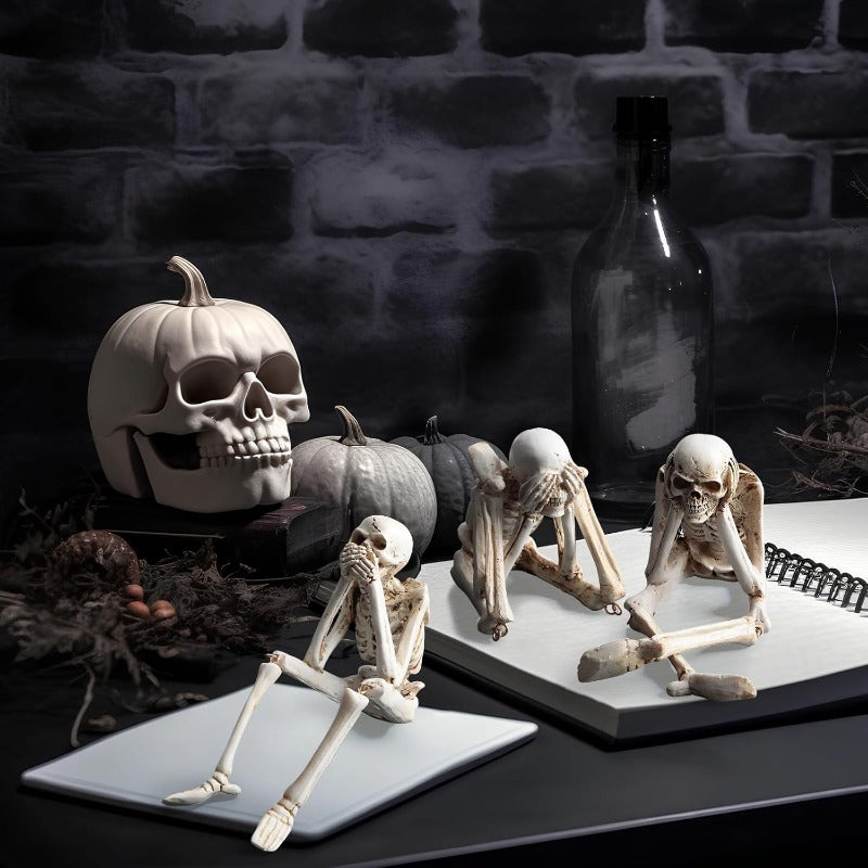 Maliben | Halloween Resin Skeleton Figurines