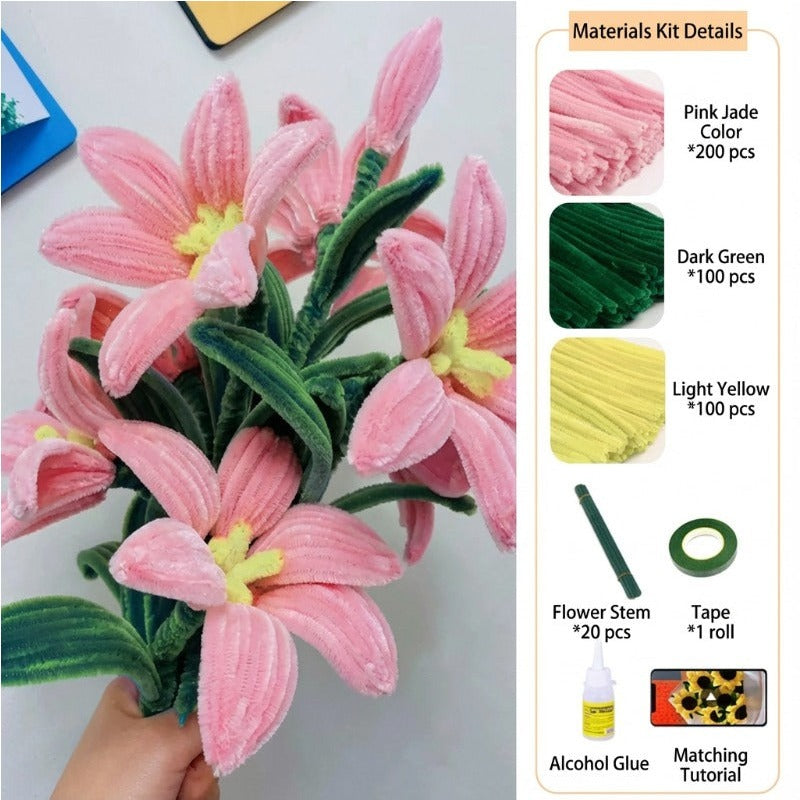 Maliben | Diy Chenille Flower Kit