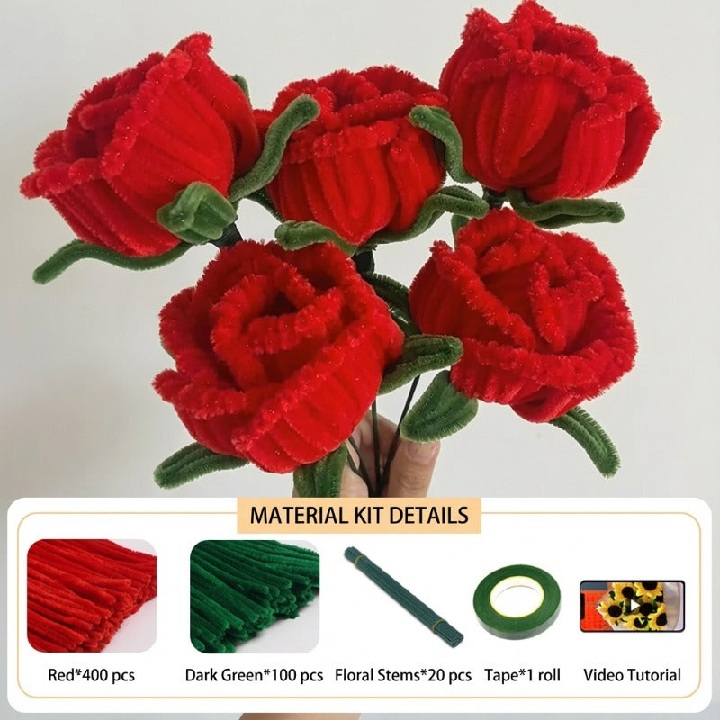 Maliben | Diy Chenille Flower Kit