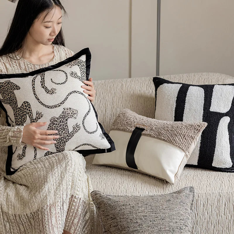 Maliben | Sophisticated Jacquard Embroidered Decorative Pillow Covers