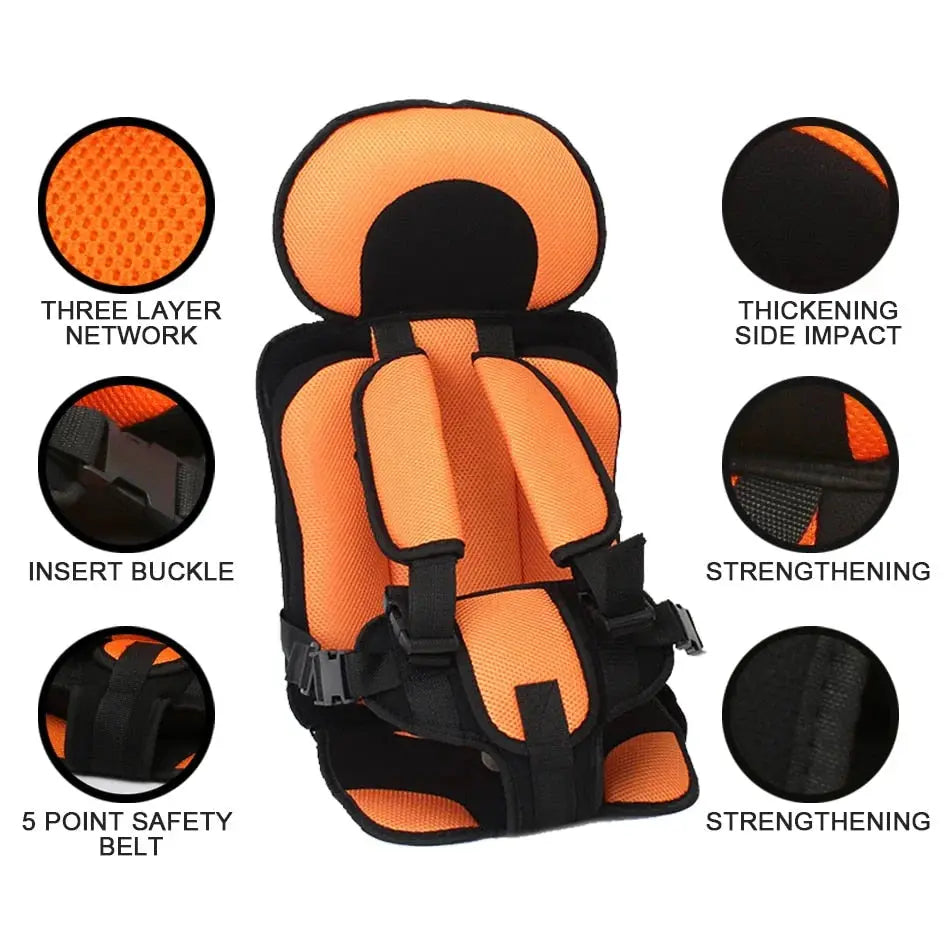 Maliben | Portable Child Travel Car Seat | Foldable Safety Booster with 5-Point Harness | Ages 0–12 Years