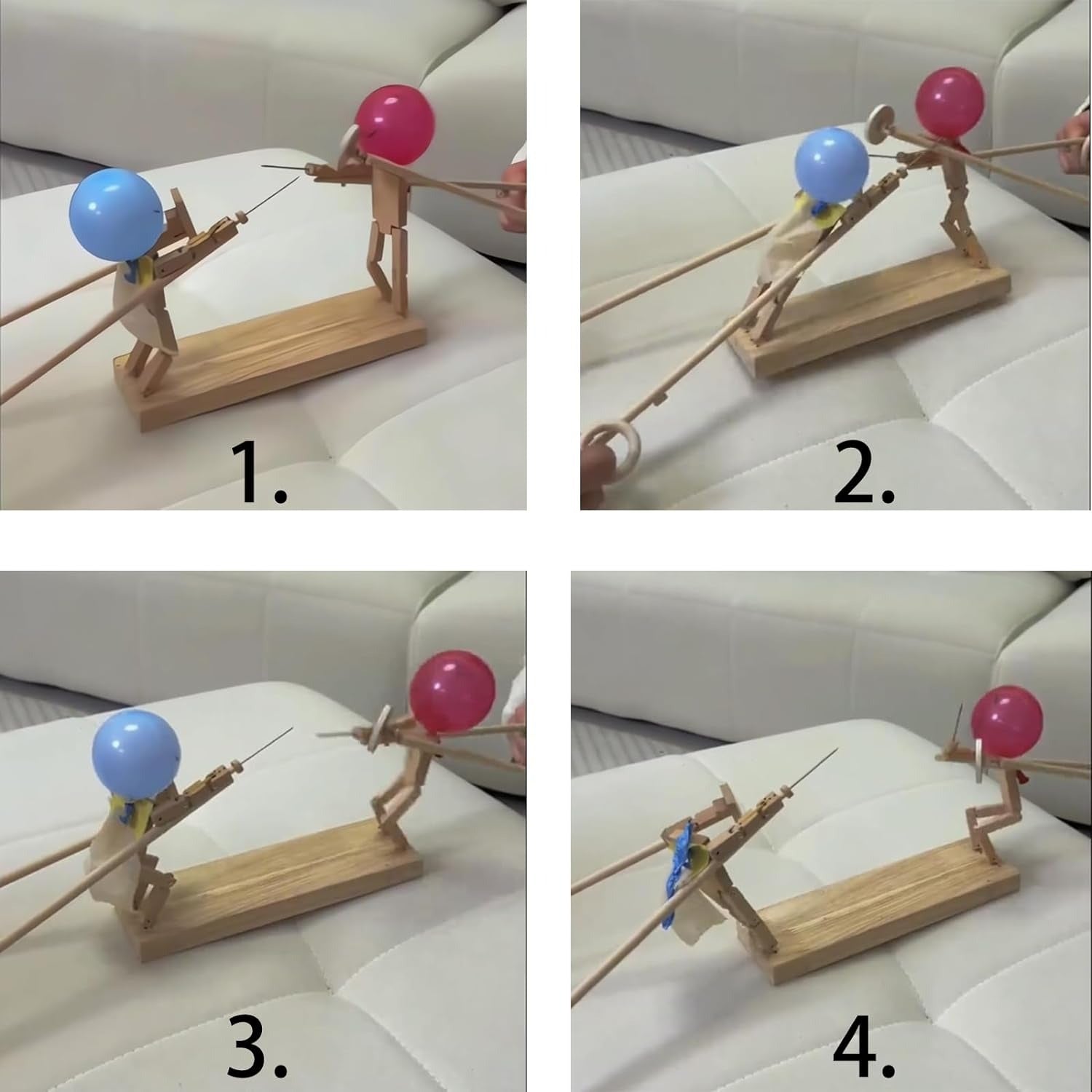 Maliben | Bamboo Playmates | Laughing Together, Playing Together - Wooden Fight Robots
