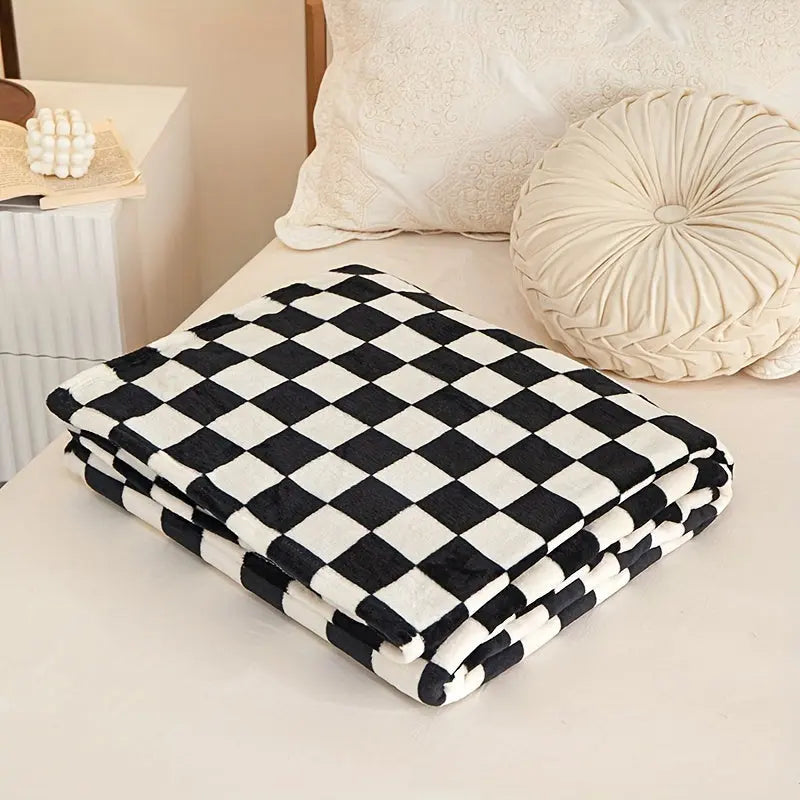 Maliben Classic Check Blanket – Soft and Warm Blanket for Sofa and Bedroom