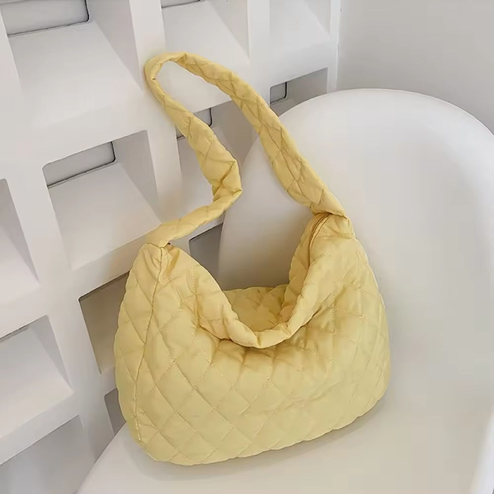 Maliben | Padded Ballerina Extra Large Puffer Tote Crossbody Padded Shoulder Bag