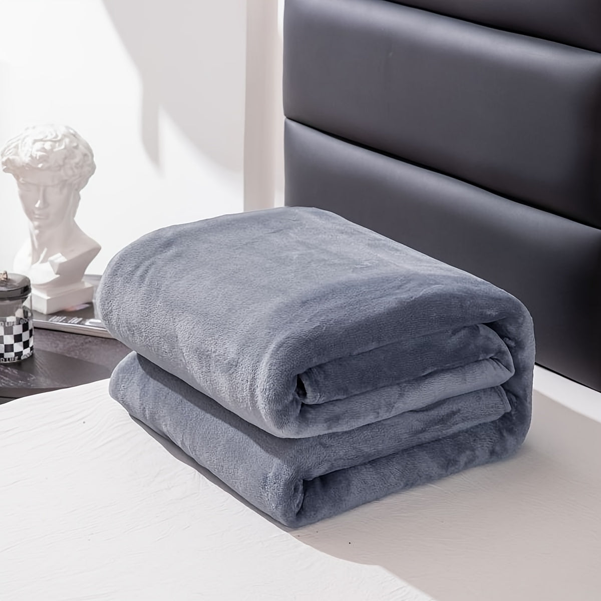 Maliben | Gray Flannel Blanket: Luxury ComFort for Every Season