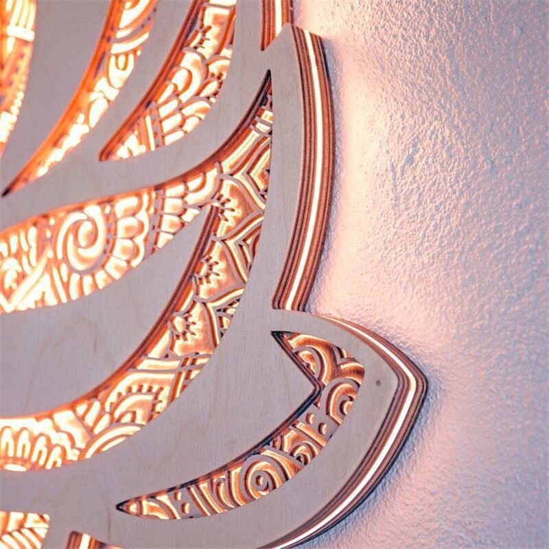 Maliben Spiritual Lotus Wall Lamp — Mandala LED Light