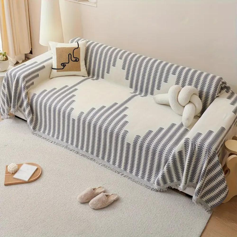 Maliben | Modern Monochrome Fern Sofa Cover