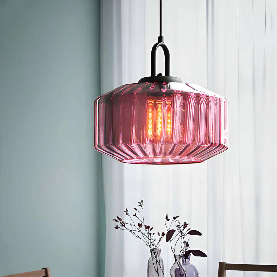 Maliben | Retro Colored Glass Pendant Lamp