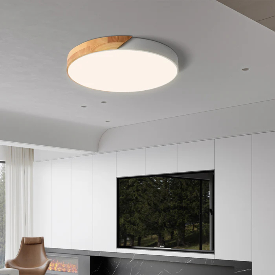 Maliben | Scandinavian Wooden Led Ceiling Lamp