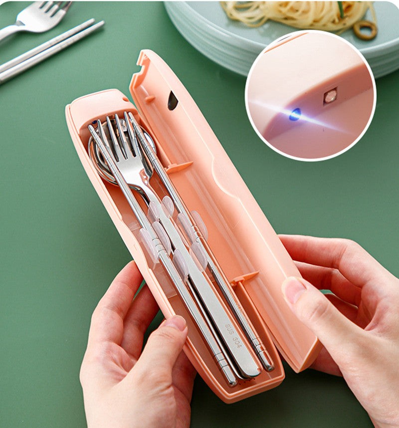 Maliben | Portable Cutlery Set With Uv Disinfection For Killing Bacteria