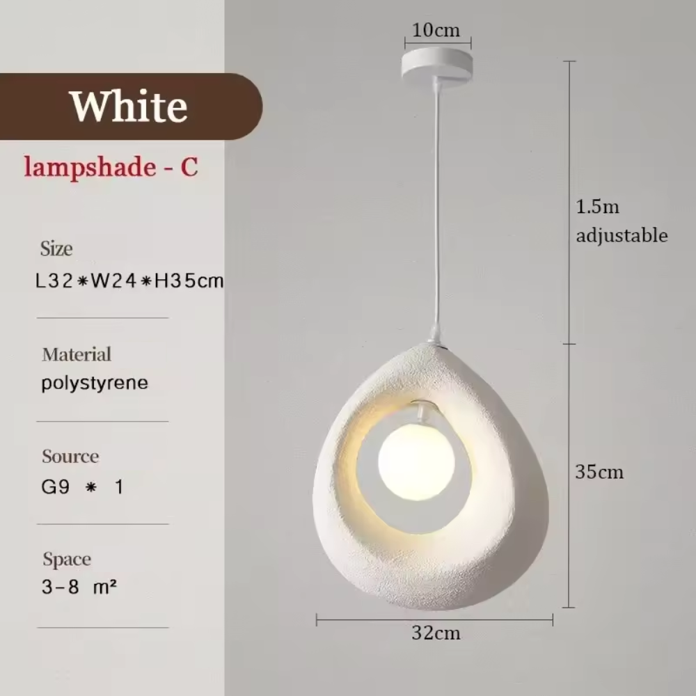 Maliben | Japanese Wabi Sabi Pendant Lamp With Minimalist Design