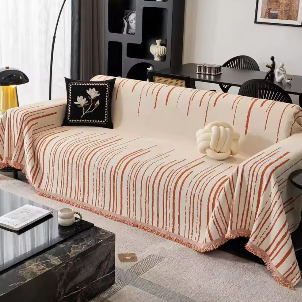 Maliben | Velour Cascade Sofa Cover