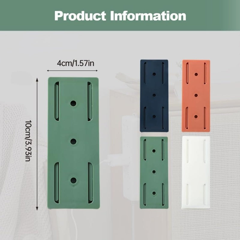 Maliben | Adhesive Power Strip Mounts | No-Drill Wall & Desk Organizer With Slide Rail