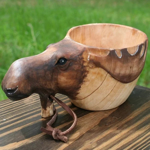 Maliben | Wooden Cup - WildSip - Handmade Animal Design - Adventurous Hydration