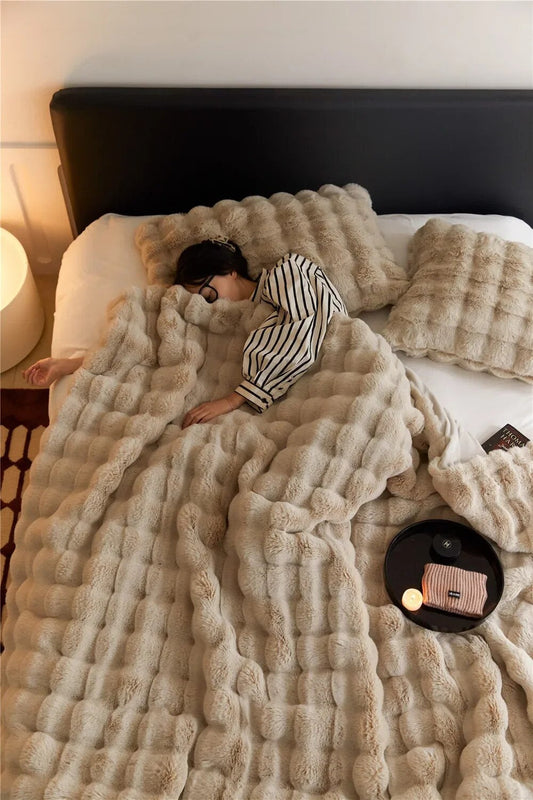 Maliben | Snugglesoft Plush Blanket | Reversible | Year-Round Warmth | Fleece