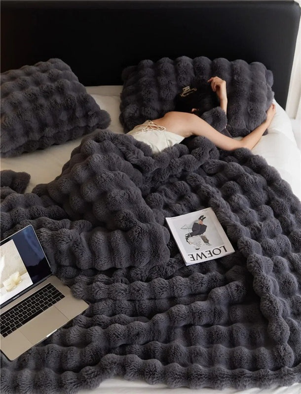 Maliben | Snugglesoft Plush Blanket | Reversible | Year-Round Warmth | Fleece
