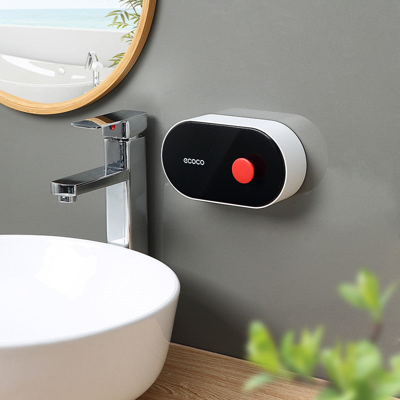 Maliben | Hole-Free Wall-Mounted Drainage Flip-Top Soap Box