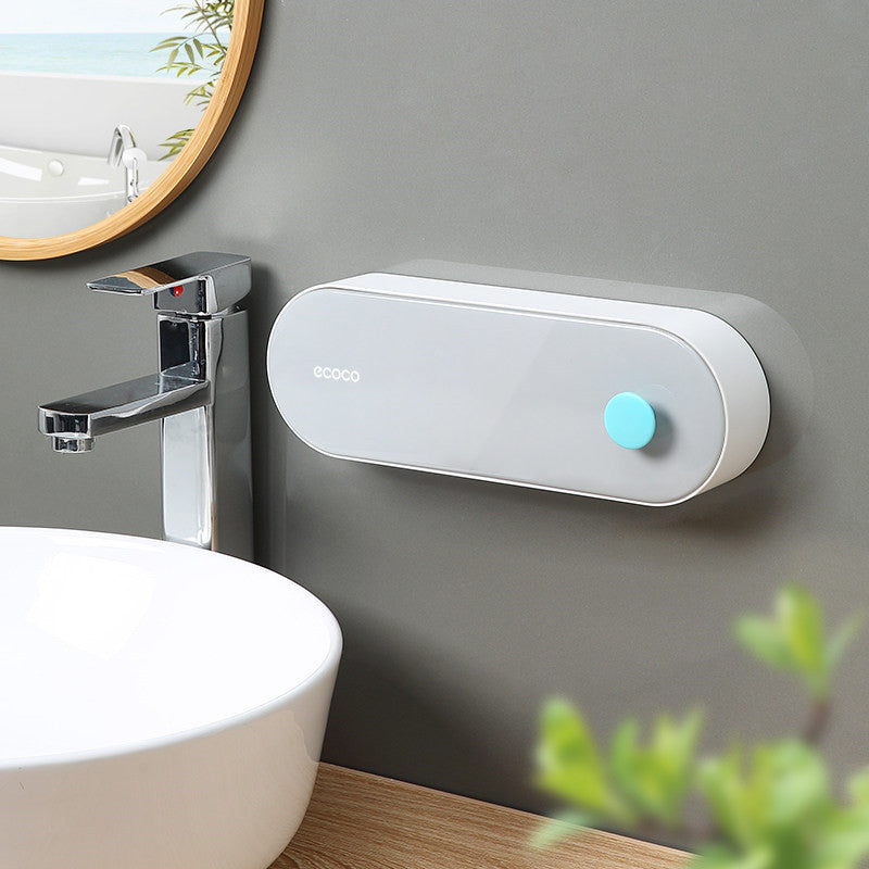 Maliben | Hole-Free Wall-Mounted Drainage Flip-Top Soap Box