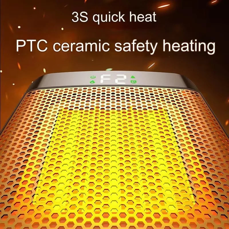 Maliben | 1500w Portable Electric Heater Ptc Heating Fan Mini Space Heater