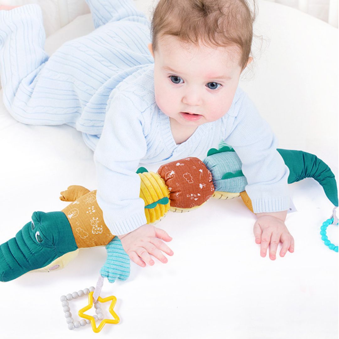 Maliben | Sensory Plush Rattle And Music Crocodile