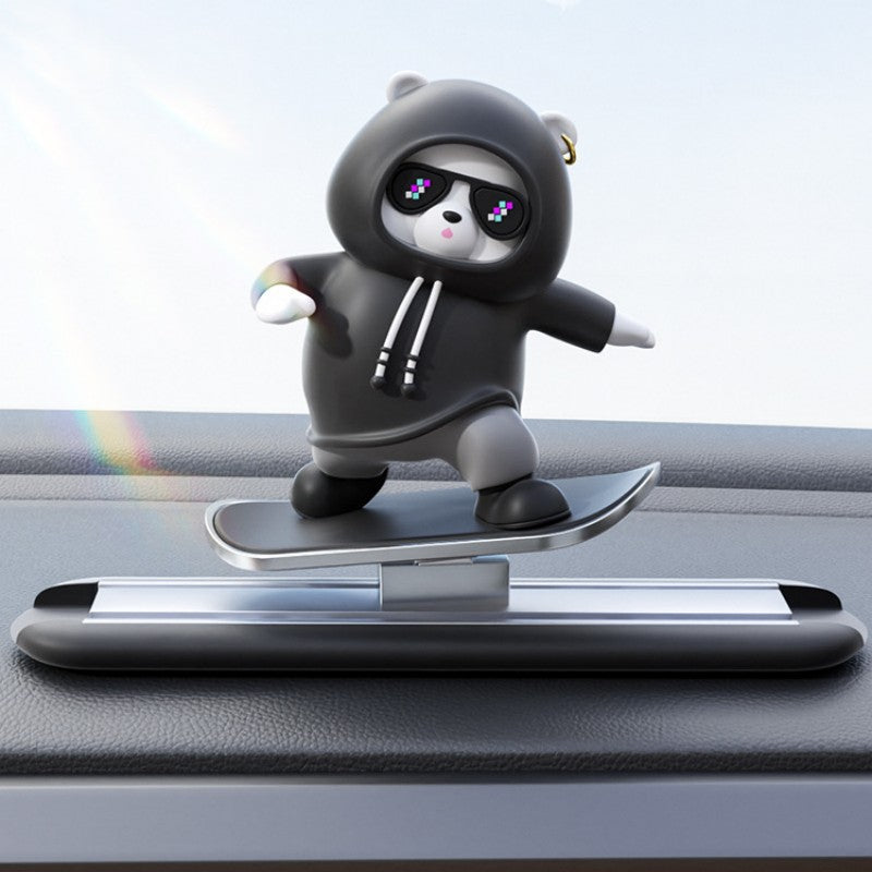 Maliben | Car-Mounted Cartoon Skateboarding Bear Sliding Ornament
